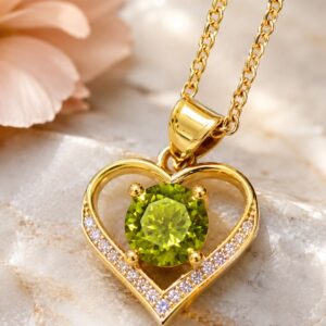 Green Cristal Gold Necklace