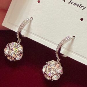 Fire Silver Ball Earrings
